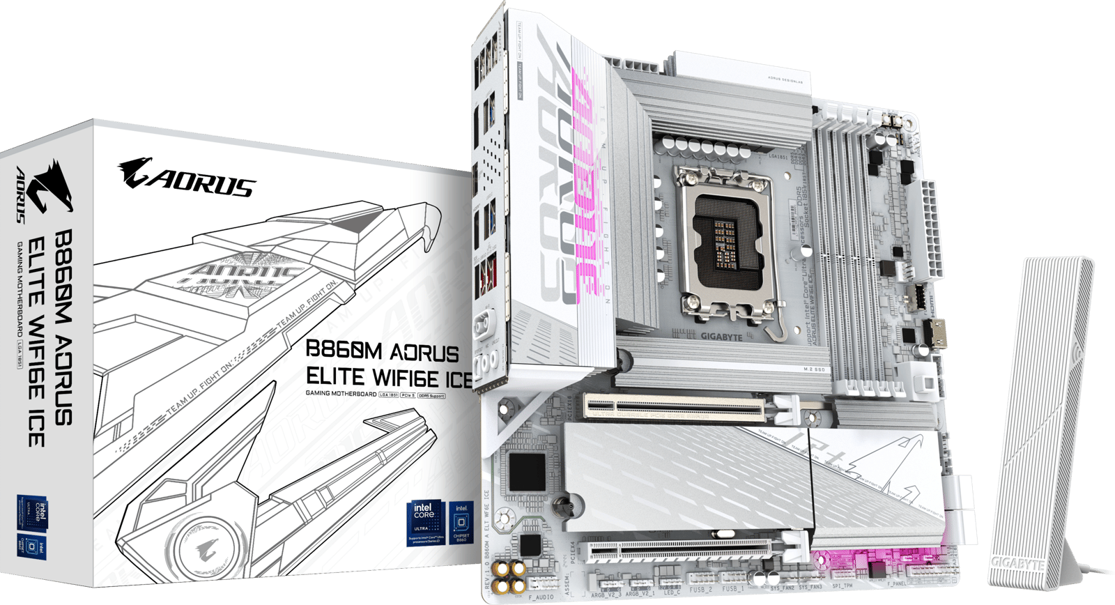 Gigabyte B860M Aorus Elite WIFI6E Ice