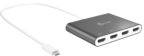 J5Create Bildskärmsadapter USB-C -> 4 x Hdmi