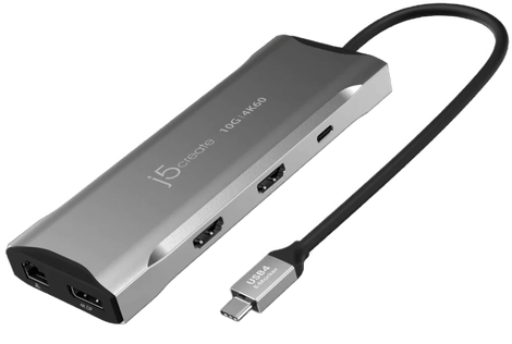 J5Create USB4 Multi monitor Dockningsstation 10 portar