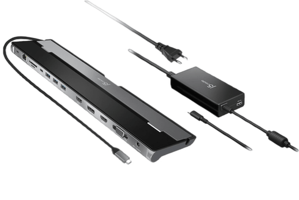 J5Create USB-C Dual HDM Dockningsstation med strömadapter