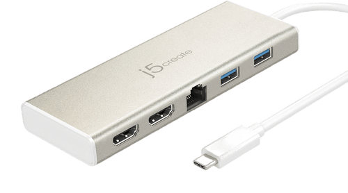 J5Create USB-C hub 5 portar