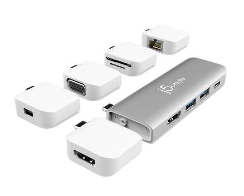 J5Create USB-C Multidisplay Modulär dockningsstation