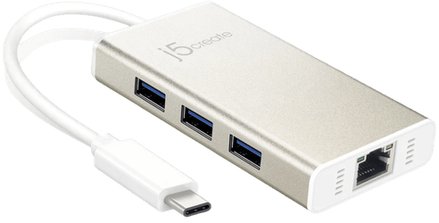 J5Create USB C hub 4 portar