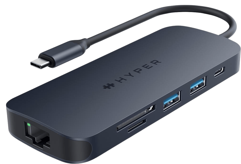 Hyperdrive 8-in-1 USB-C Hub Midnattsblå