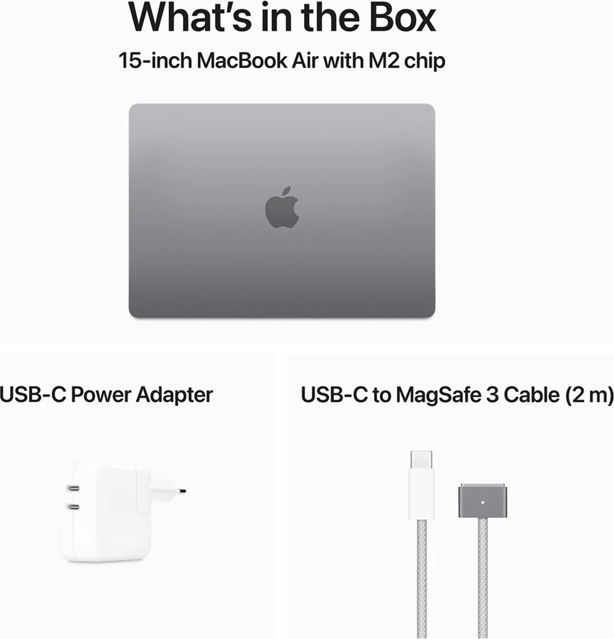 Apple MacBook Air (2023) - 15,3" | M2 | 8GB | 256GB | Rymdgrå