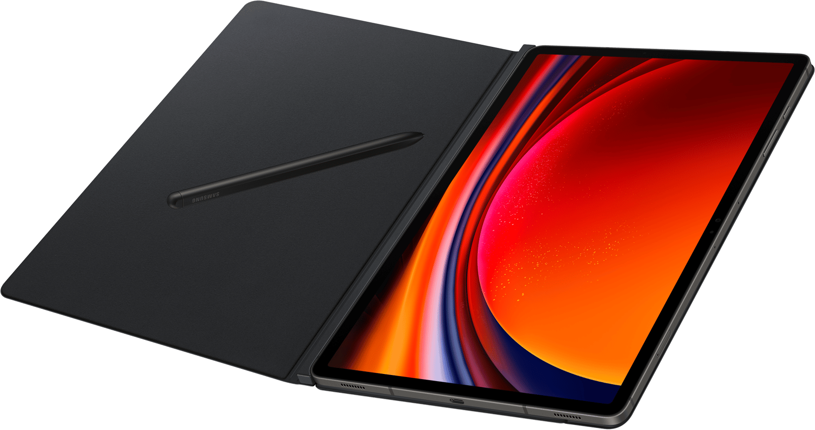 Samsung Galaxy Tab S9+ FE/S9+/S10+ Book Cover Svart