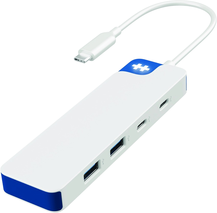 HyperDrive Flex 4 Port USB-C Combo Hub - Blå/Vit