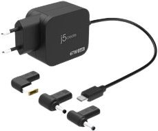 J5 Create 67W GaN USB-C Mini Charger 3 tips