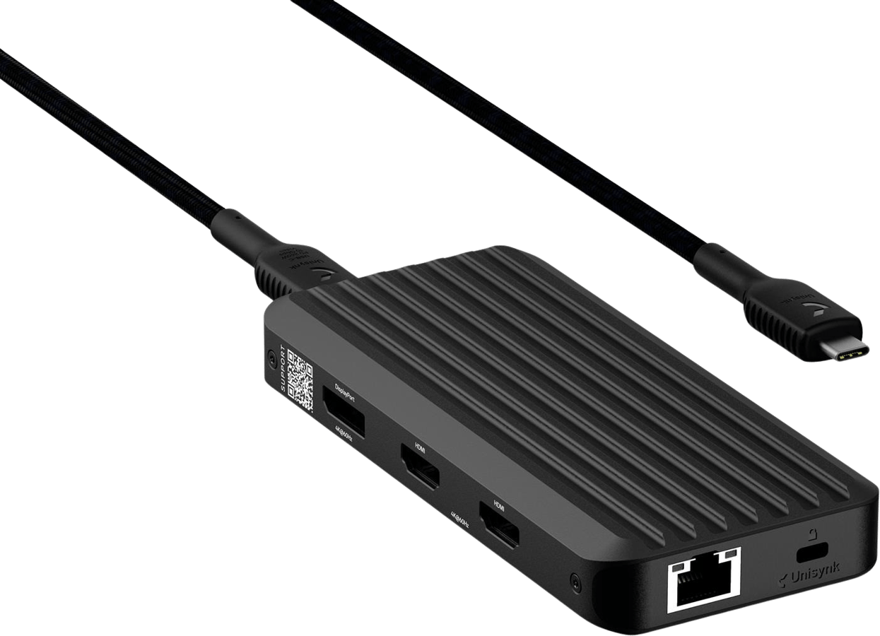 Unisynk 10 Port USB-C Multi Display Hub 140W Svart