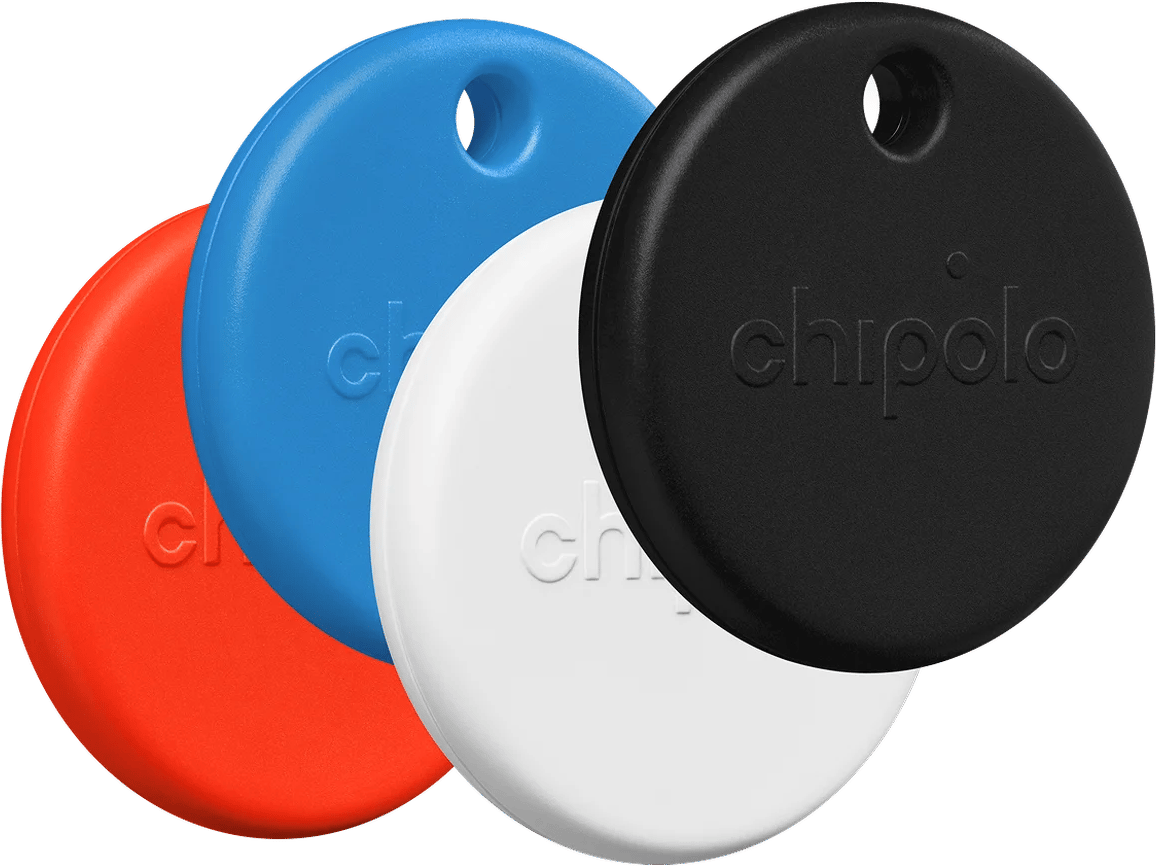 Chipolo POP Svart/Vit/Röd/Blå 4-pack