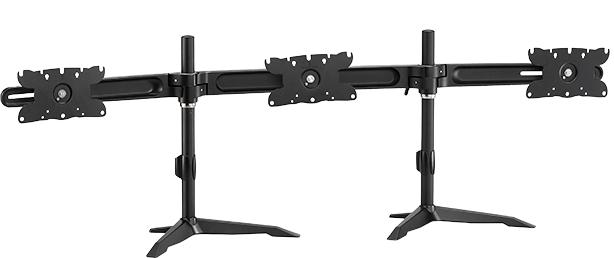 M Desktopmount Triple Arm Large Svart