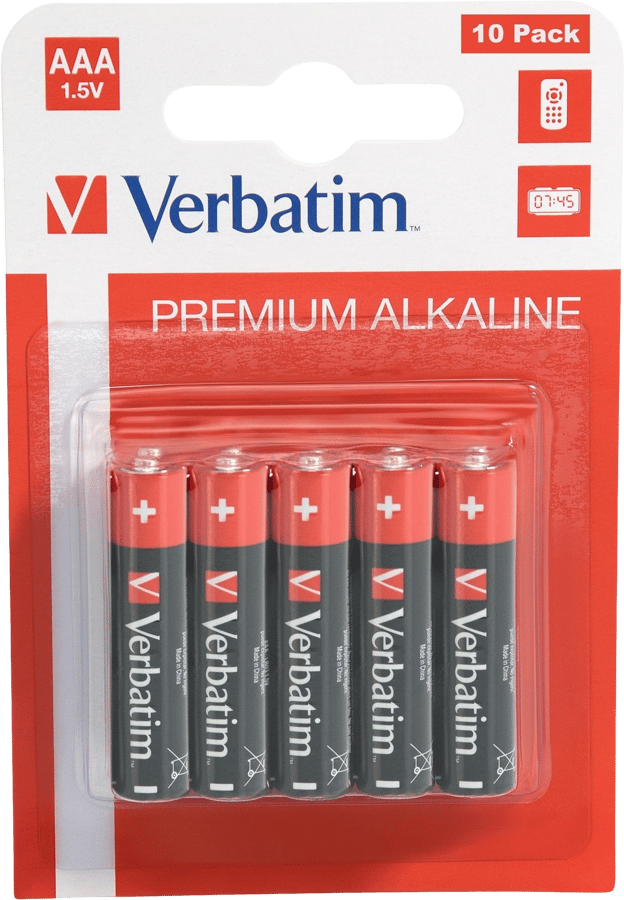 Verbatim AAA Alkaline 1.5 v 10 pcs