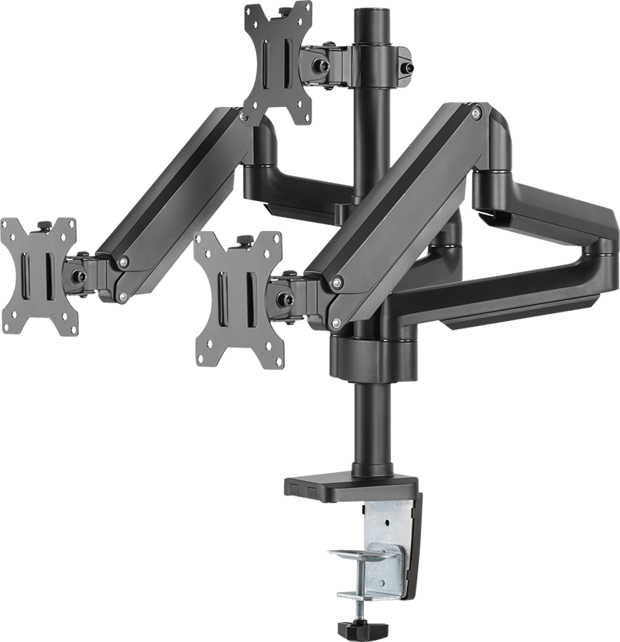 DELTACO ARM-0352 Gasdriven monitorarm för tre skärmar
