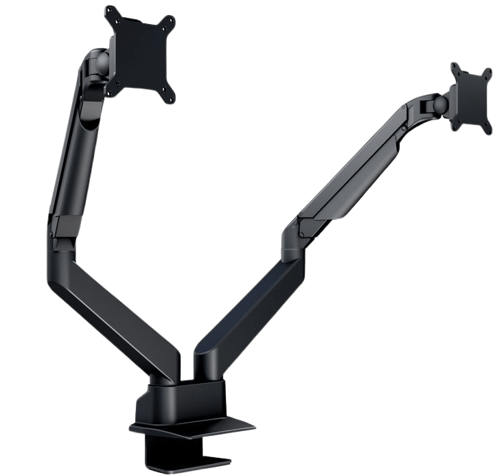 M VESA Gas Lift Arm Dual Side by Side HD Svart