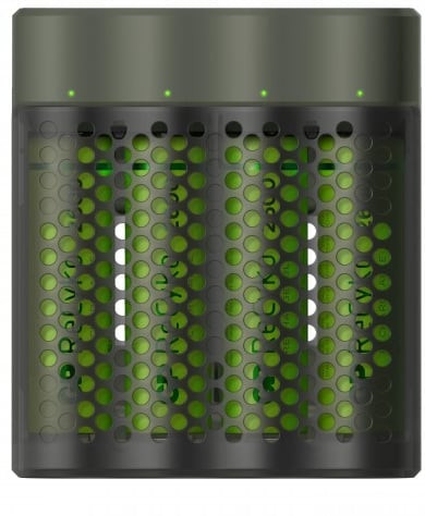 GP ReCyko Batteriladdare Speed 4x 2600 mAh AA på köpet Grå