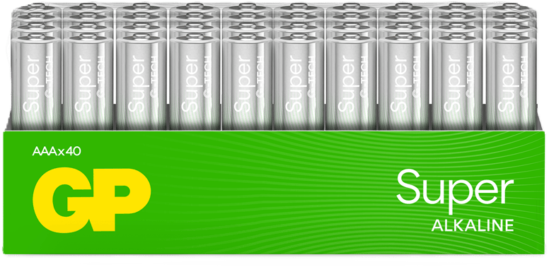 GP Super Alkaliska AAA-batterier (LR03) Box 40-P