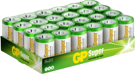 GP Super Alkaliska D-batterier (LR20) Box 24-P