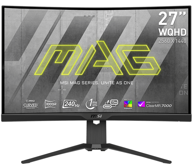 MSI 27" MAG 275CQRXF VA QHD (1000R) 240 Hz