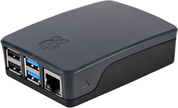 Raspberry Pi 4 Case Svart/Grå