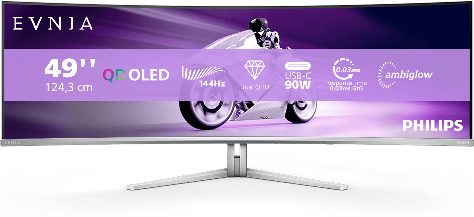 Philips 49" Evnia 49M2C8900L OLED DQHD (1800R) 144 Hz Ambiglow