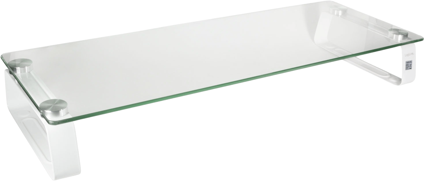 LogiLink Monitorställ/Monitorhöjare i glas/metall