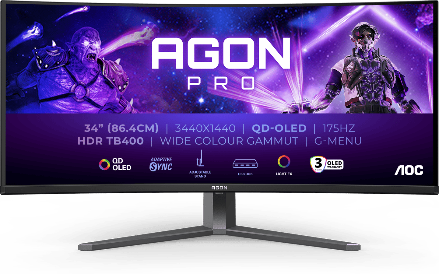 AOC 34" AGON Pro AG346UCD OLED WQHD (1800R) 175 Hz