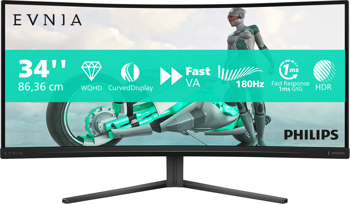 Philips 34" Evnia 34M2C3500L VA WQHD (1500R) 180 Hz