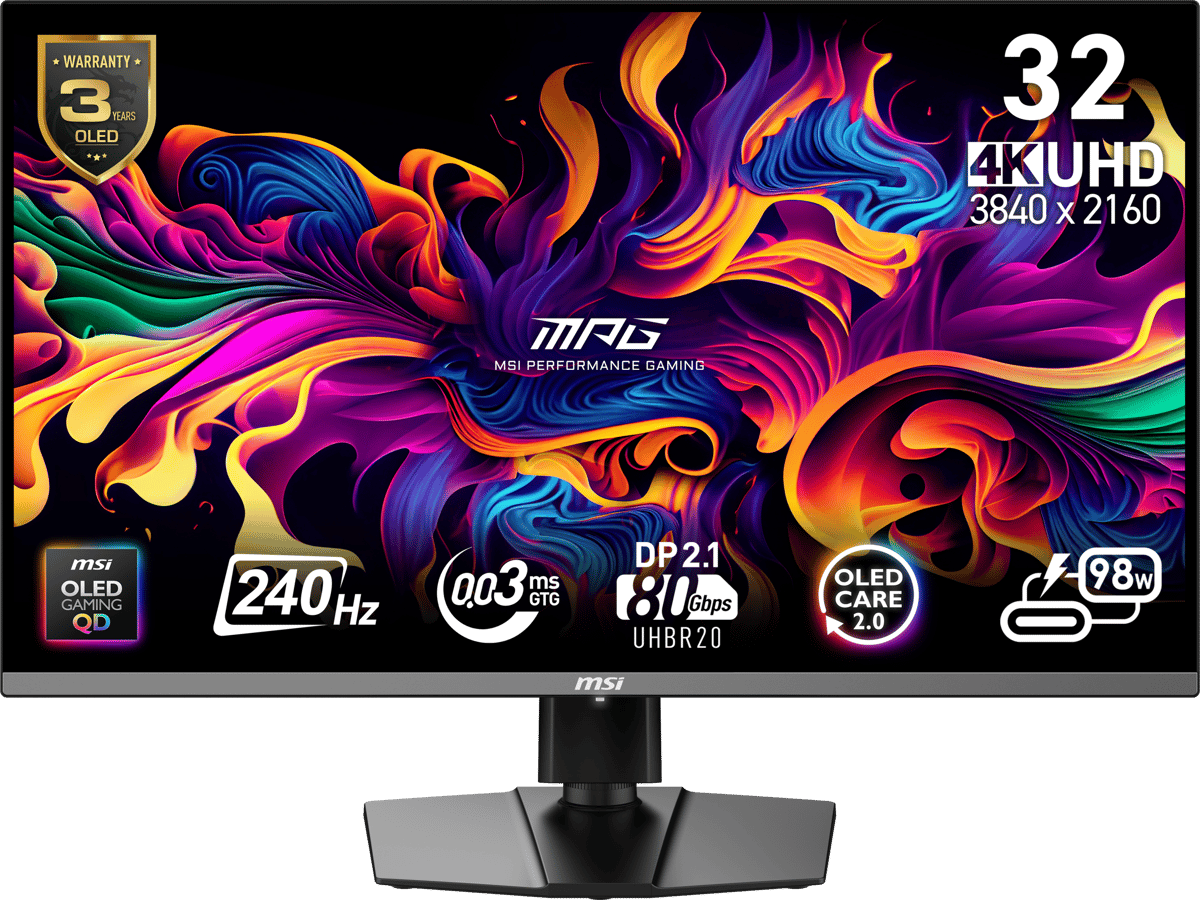 MSI 32" MPG 322URX OLED 4K 240 Hz USB-C