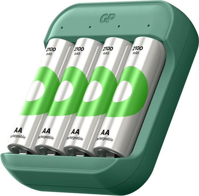 GP Recyko Batteriladdare, B423 4 x AA 2100 mah