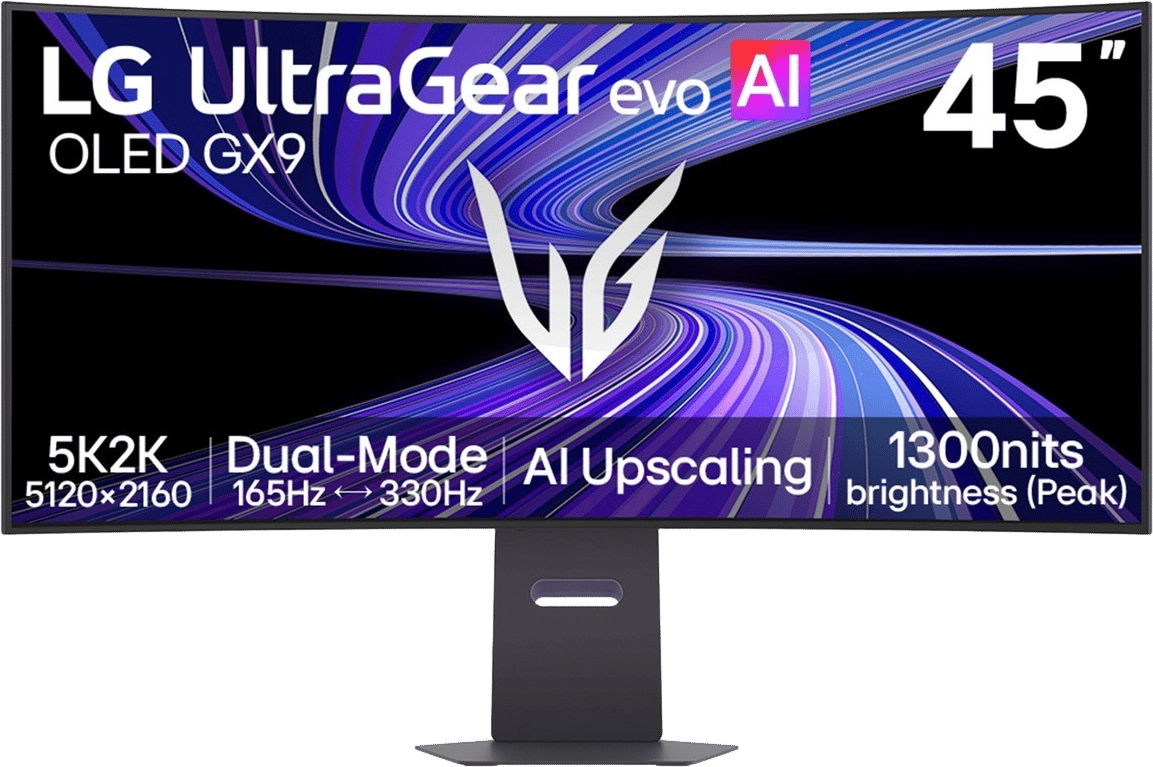 LG 45" UltraGear 45GX950B OLED WUHD (800R) 165 Hz/330 Hz Dual Mode