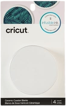 Cricut Infusible Ink Ceramic Coasters 4-pack (White, Round)