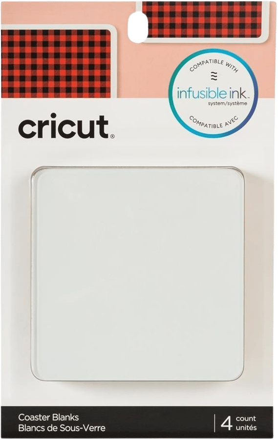 Cricut Infusible Ink Aluminium Coasters 4-pack (White, Square)