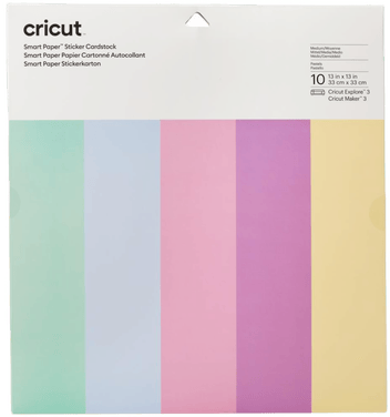 Cricut Smart Sticker Cardstock 33x33cm 10 sheets (Pastels)