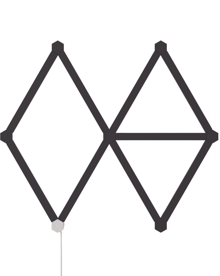 Nanoleaf Lines Skin Mattsvart 9-pack
