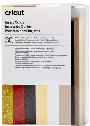 Cricut Insert Cards Glitz & Glam R40 (12,1 cm x 16,8 cm) 30-pack