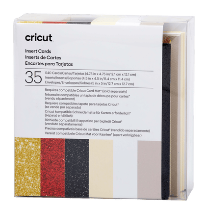 Cricut Insert Cards Glitz & Glam S40 (12,1 cm x 12,1 cm) 35-pack