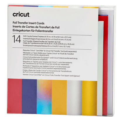 Cricut Insert Cards FOIL Celebration S40 (12,1 cm x 12,1 cm) 14-pack