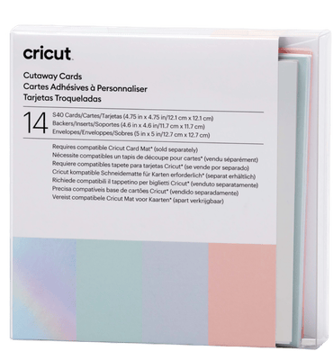 Cricut Cut-Away Cards Pastel S40 (12,1 cm x 12,1 cm) 14-pack