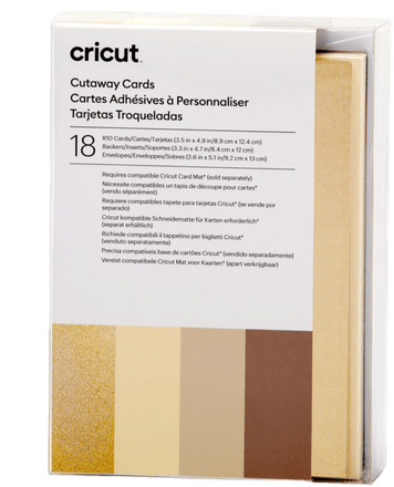 Cricut Cut-Away Cards Neutrals R10 (8,9 cm x 12,4 cm) 18-pack