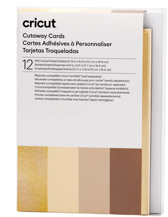 Cricut Cut-Away Cards Neutrals R40 (12,1 cm x 16,8 cm) 12-pack