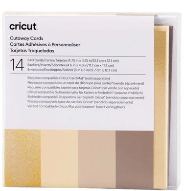 Cricut Cut-Away Cards Neutrals S40 (12,1 cm x 12,1 cm) 14-pack