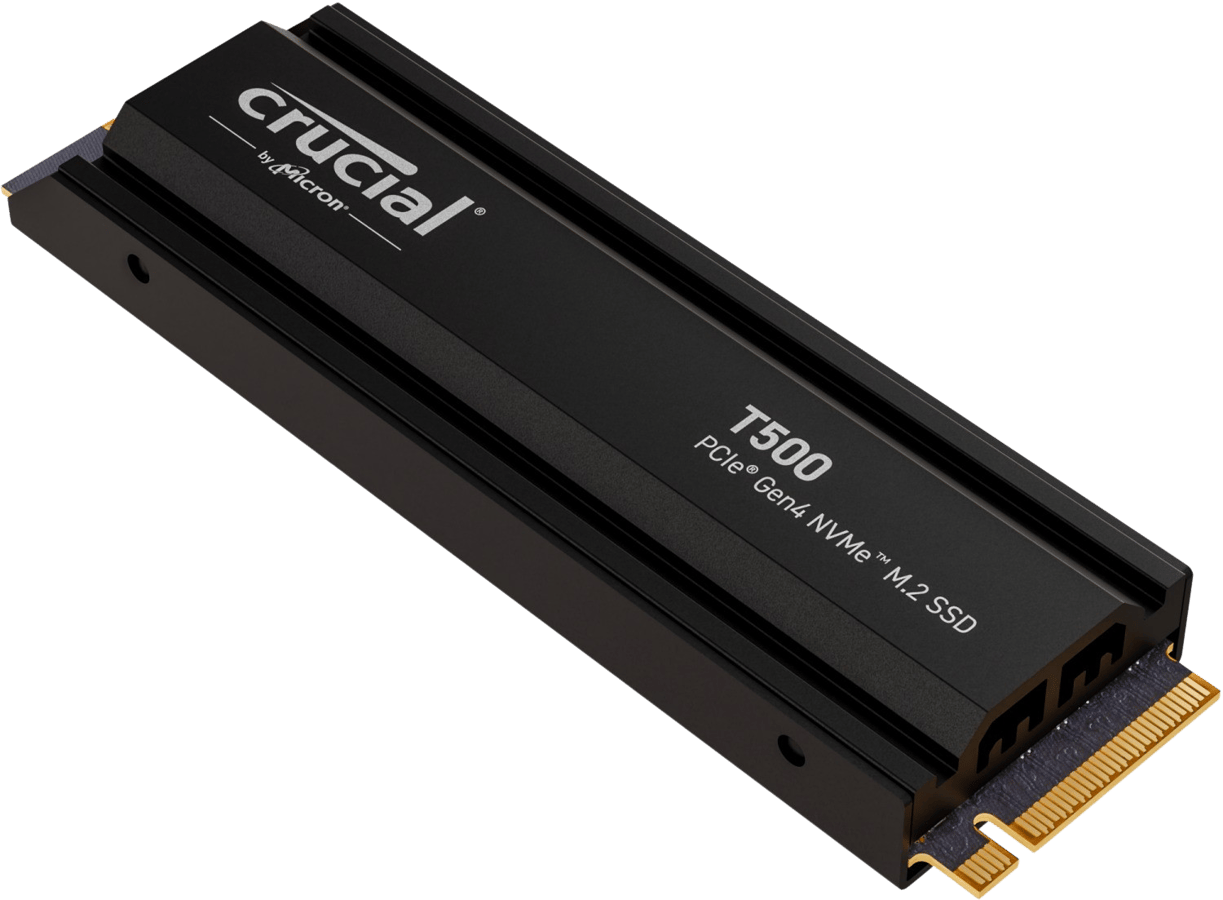 Crucial T500 1TB M.2 NVMe PCIe Gen 4 Med Värmespridare