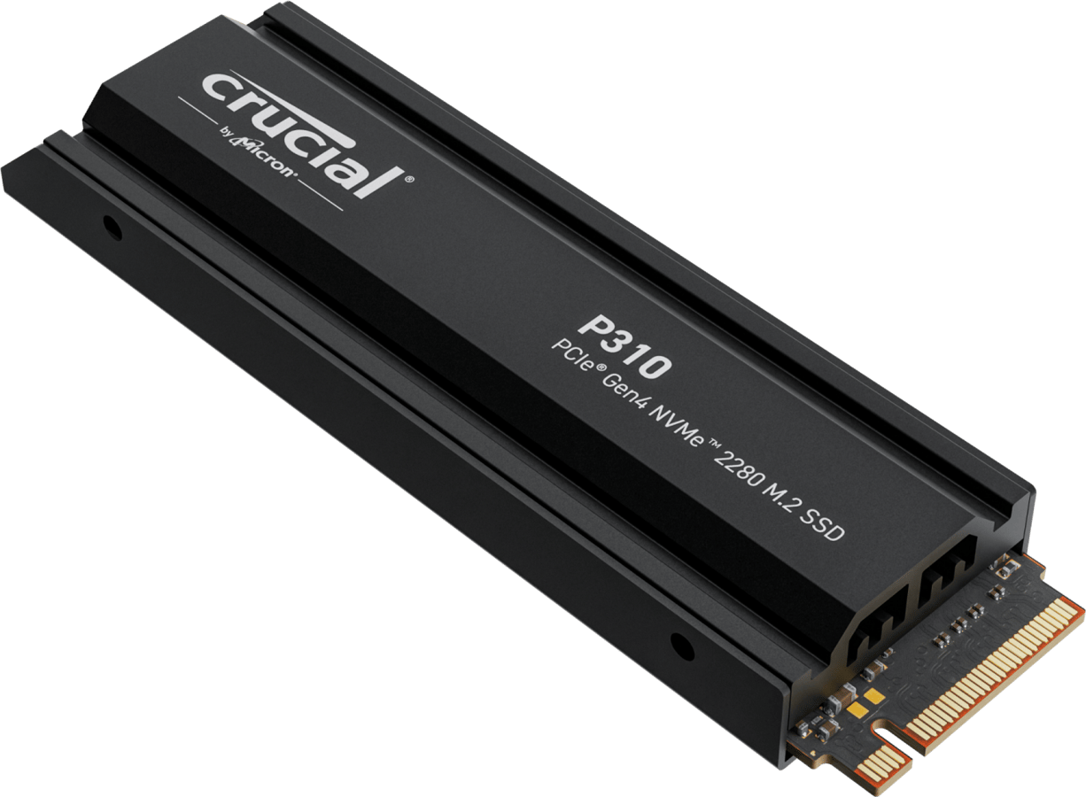 Crucial P310 M.2 NVMe SSD 1TB Med Värmespridare