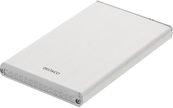 DELTACO HD kabinett 2.5" SATA 6Gb/s till USB 3.0 Silver