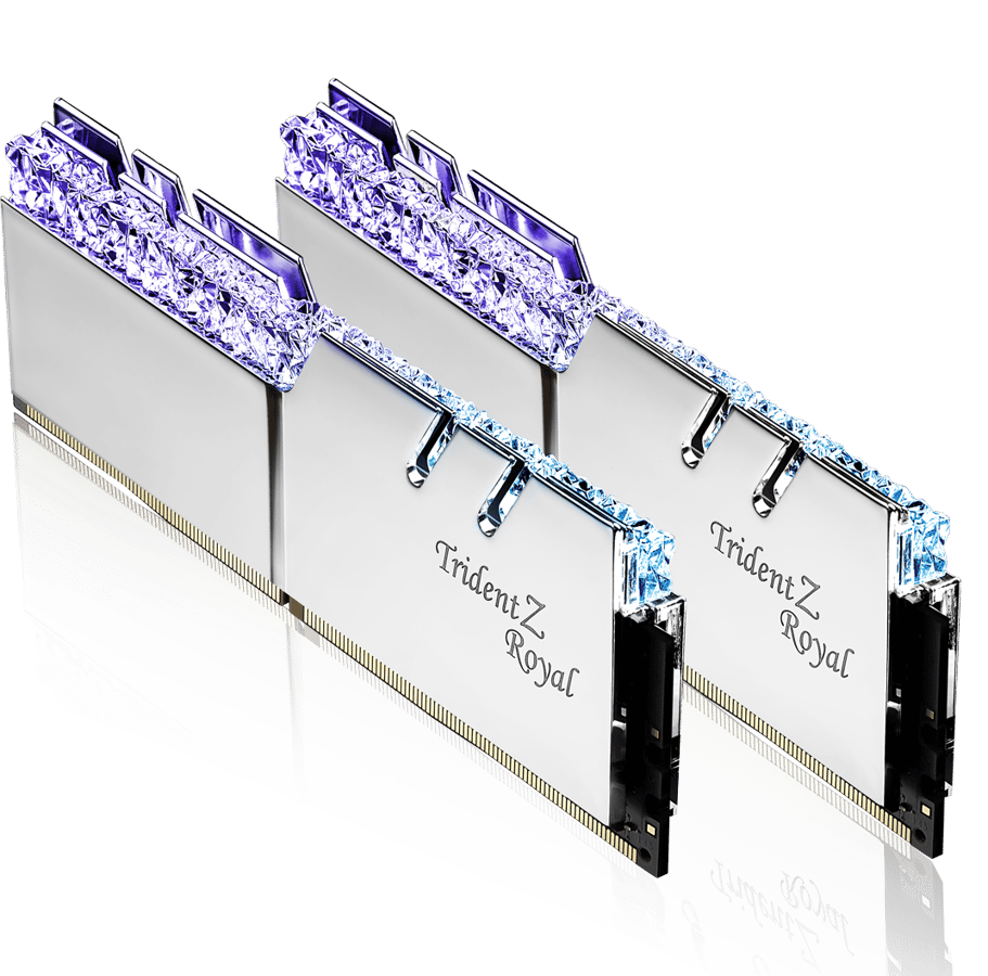 G.Skill 16GB (2x8GB) DDR4 3600MHz CL18 Trident Z Royal RGB Silver