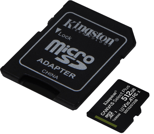 Kingston microSD 512GB Canvas Select Plus