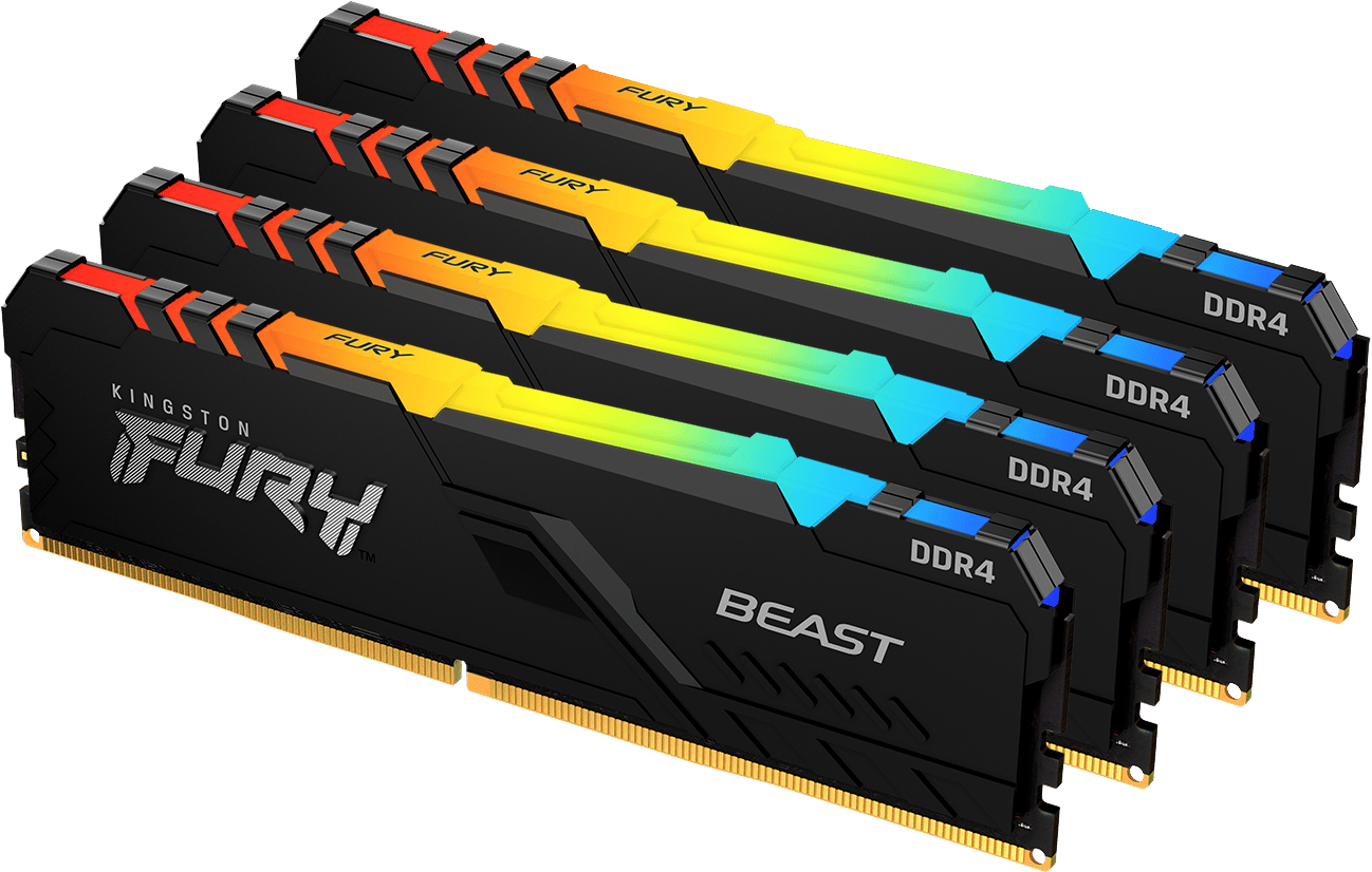 Kingston Fury 128GB (4x32GB) DDR4 3600MHz CL 18 Beast RGB
