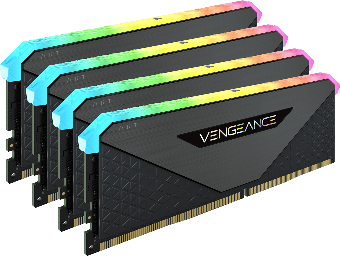 Corsair 128GB (4x32GB) DDR4 3600MHz CL18 Vengeance RGB RT Svart