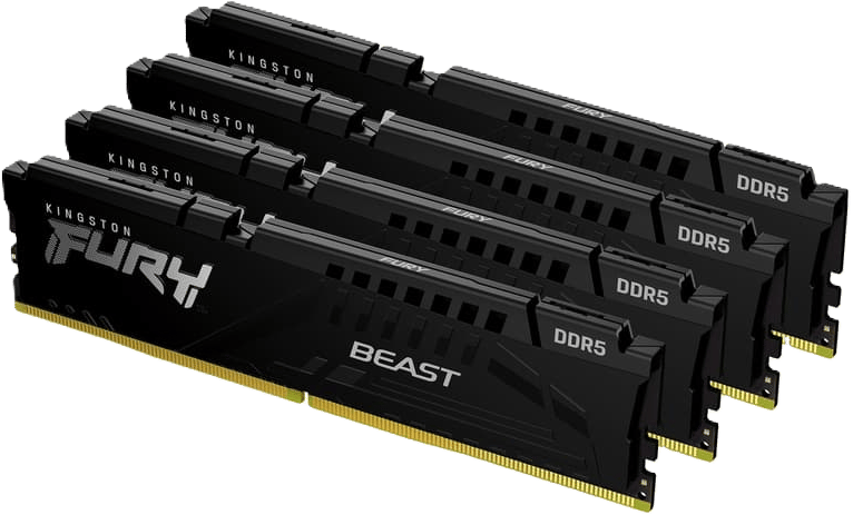 Kingston 128GB (4x 32GB) DDR5 5600MHz CL40 FURY Beast