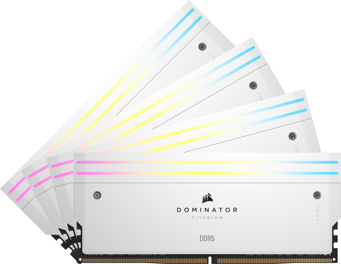Corsair 64GB (4x16GB) DDR5 6400MHz CL32 Dominator Titanium RGB Vit